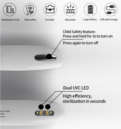 圖片 Glamorca Handheld Travel UVC Sterilizer